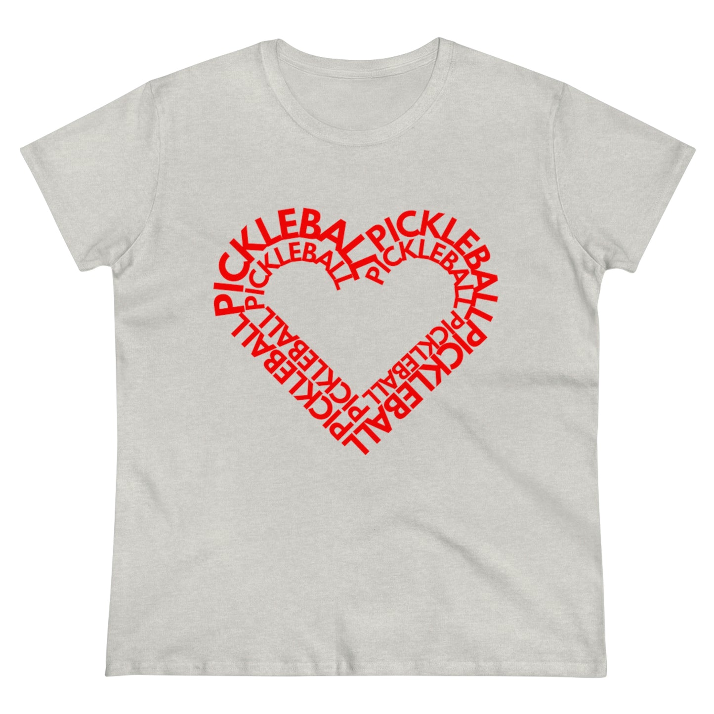 Red Pickleball Heart - Soft, light cotton, t-shirt for your Valentine