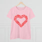 Red Pickleball Heart - Soft, light cotton, t-shirt for your Valentine
