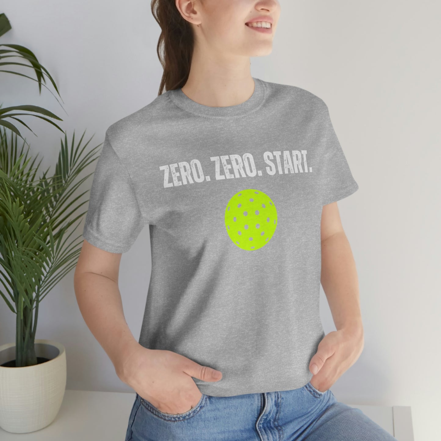 Zero. Zero. Start. - Unisex Jersey Short Sleeve Tee