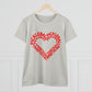 Red Pickleball Heart - Soft, light cotton, t-shirt for your Valentine