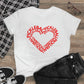 Red Pickleball Heart - Soft, light cotton, t-shirt for your Valentine