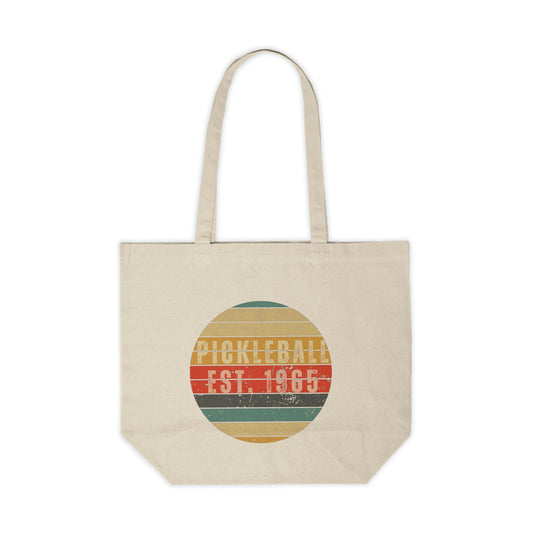 Pickleball Canvas Shopping Tote
