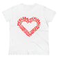 Red Pickleball Heart - Soft, light cotton, t-shirt for your Valentine