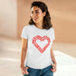 Red Pickleball Heart - Soft, light cotton, t-shirt for your Valentine