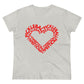 Red Pickleball Heart - Soft, light cotton, t-shirt for your Valentine